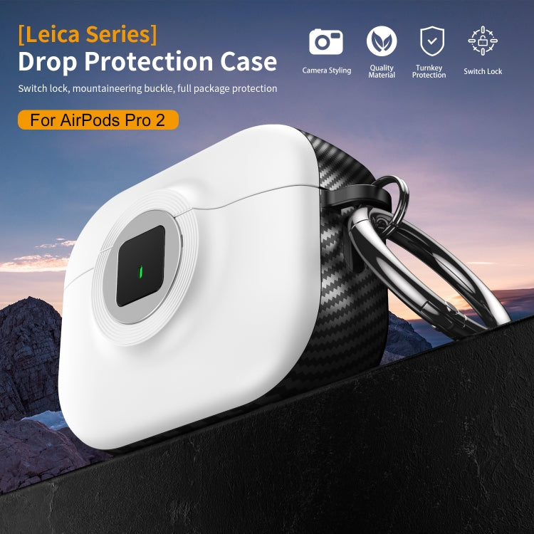 For AirPods Pro Camera Series PC + TPU Headset Shockproof Carbon Fibre Case(Yellow) - For AirPods Pro by PMC Jewellery | Online Shopping South Africa | PMC Jewellery | Buy Now Pay Later Mobicred
