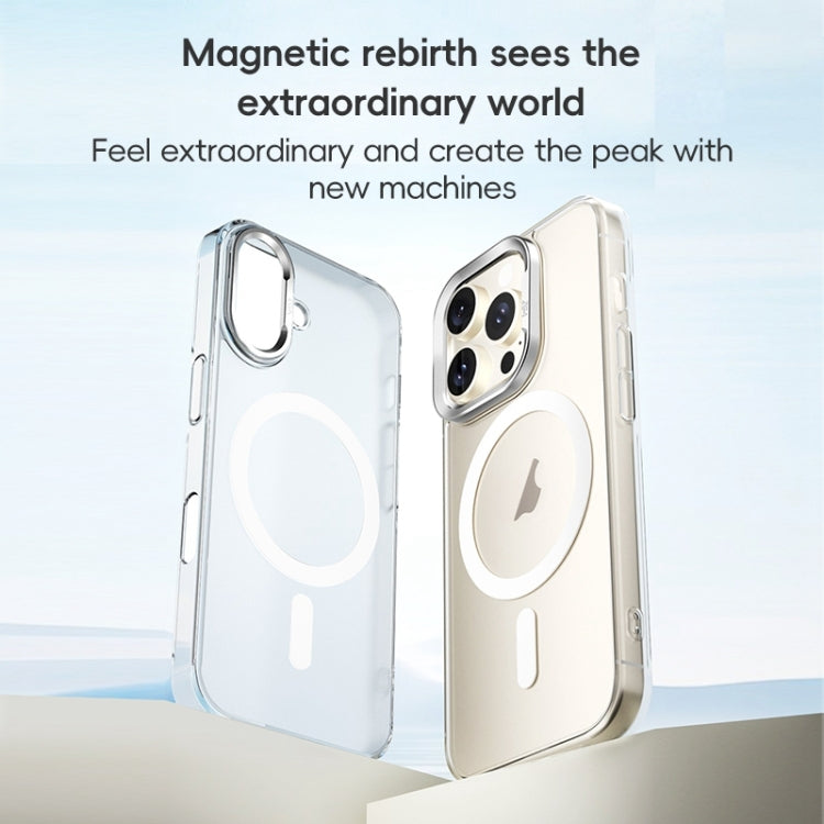 For iPhone 16 ZGA Magsafe Clear PC Tempered Glass Phone Case(Frosted White) - iPhone 16 Cases by ZGA | Online Shopping South Africa | PMC Jewellery | Buy Now Pay Later Mobicred