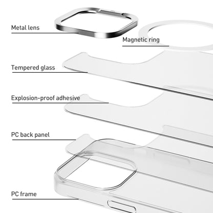 For iPhone 16 ZGA Magsafe Clear PC Tempered Glass Phone Case(Frosted White) - iPhone 16 Cases by ZGA | Online Shopping South Africa | PMC Jewellery | Buy Now Pay Later Mobicred