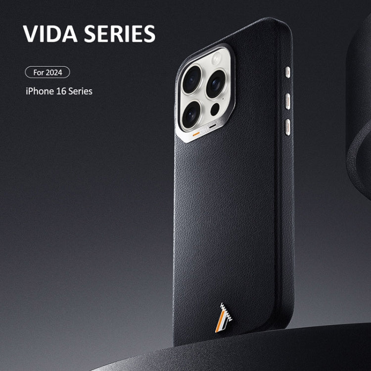 For iPhone 16 Pro Max TGVIS VIDA Series MagSafe Magnetic PU Leather Phone Case(Silver Plaid) - iPhone 16 Pro Max Cases by TGVIS | Online Shopping South Africa | PMC Jewellery | Buy Now Pay Later Mobicred