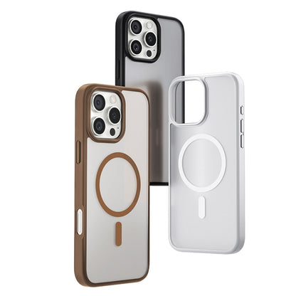 For iPhone 16 Plus TGVIS GRACE Series MagSafe Frosted Translucent Phone Case(Brown) - iPhone 16 Plus Cases by TGVIS | Online Shopping South Africa | PMC Jewellery | Buy Now Pay Later Mobicred