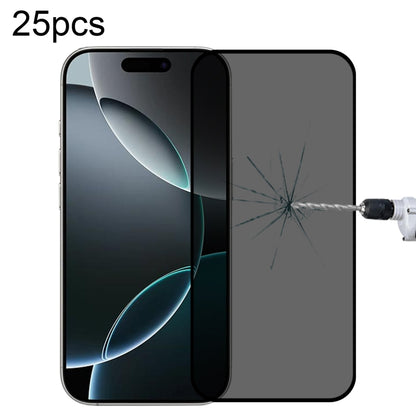 For iPhone 16 Pro 25pcs Full Cover Anti-spy Silk Screen Tempered Glass Film - iPhone 16 Pro Tempered Glass by PMC Jewellery | Online Shopping South Africa | PMC Jewellery | Buy Now Pay Later Mobicred