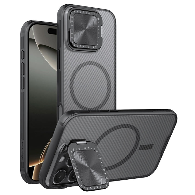 For iPhone 16 Pro Max NILLKIN CamShield Prop MagSafe Magnetic Translucent PC Phone Case(Black) - free shipping - PMC Jewellery - Order now!