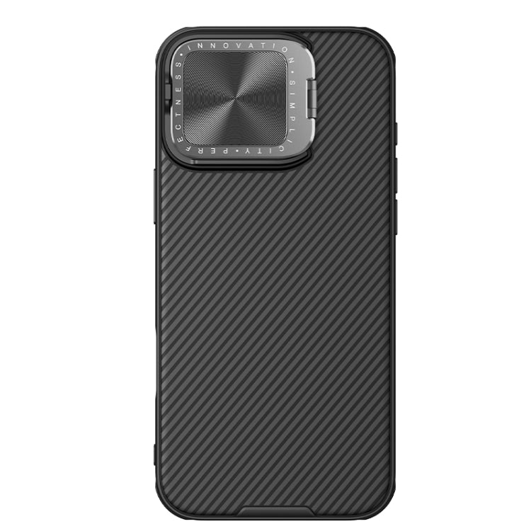 For iPhone 16 Pro Max NILLKIN Black Mirror Prop CD Texture Mirror Phone Case(Black) - iPhone 16 Pro Max Cases by NILLKIN | Online Shopping South Africa | PMC Jewellery | Buy Now Pay Later Mobicred