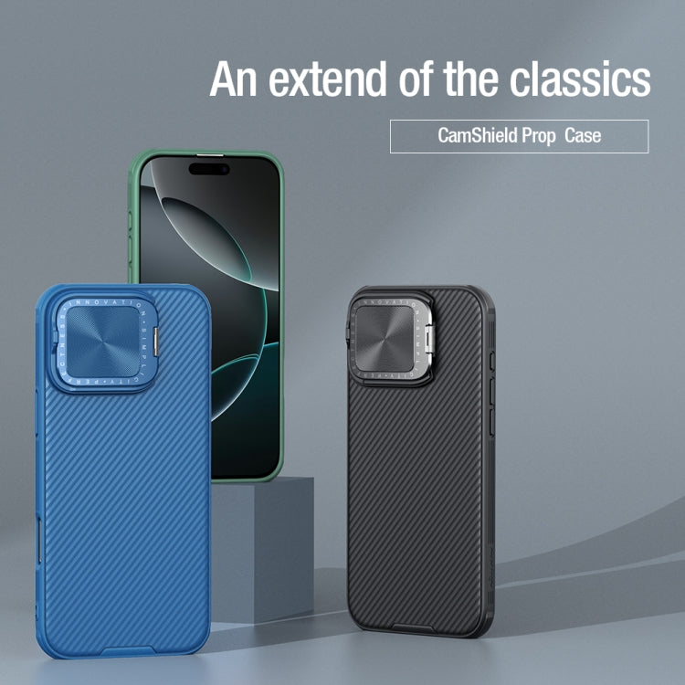 For iPhone 16 Pro Max NILLKIN Black Mirror Prop CD Texture Mirror Phone Case(Blue) - free shipping - PMC Jewellery - Order now!