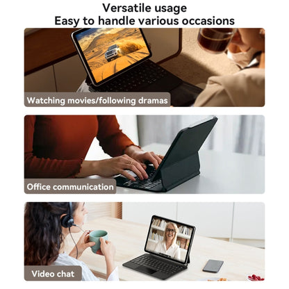 For iPad Pro 12.9 2020 / 2018 Yesido Dual-sided Clip Digital Display Magnetic Keyboard Leather Case(Black) - For iPad Pro by Yesido | Online Shopping South Africa | PMC Jewellery | Buy Now Pay Later Mobicred