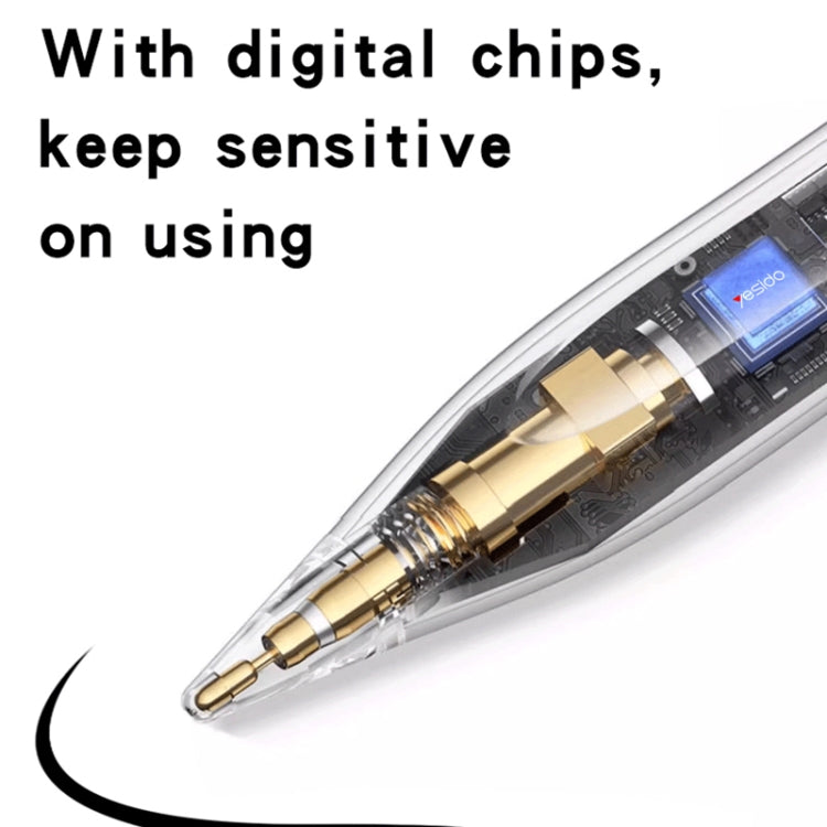 Yesido ST15 Anti-mistouch Magnetic Adhesive Active Universal Capacitive Stylus Pen(White) - free shipping - PMC Jewellery - Order now!