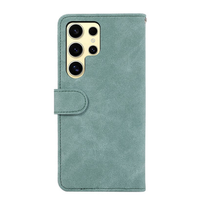 For Samsung Galaxy S25 Ultra 5G ABEEL Color Block Magnetic RFID Leather Phone Case(Cyan-Pink) - Galaxy S25 Ultra 5G Cases by PMC Jewellery | Online Shopping South Africa | PMC Jewellery | Buy Now Pay Later Mobicred