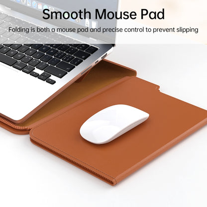 Multifunctional Laptop PU Magnetic Stand Split Liner Bag with Mouse Pad Function, Size:15 inch(Rose Gold) - 15 inch by PMC Jewellery | Online Shopping South Africa | PMC Jewellery | Buy Now Pay Later Mobicred