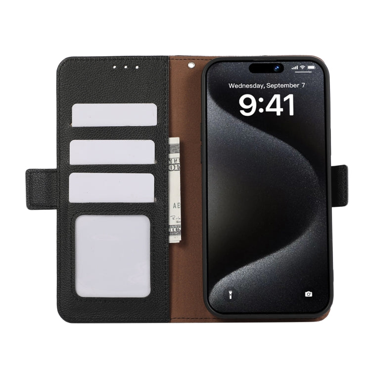 For Samsung Galaxy S25 Ultra ABEEL Side-Magnetic Litchi Pattern Leather RFID Phone Case(Black) - Galaxy S25 Ultra 5G Cases by PMC Jewellery | Online Shopping South Africa | PMC Jewellery | Buy Now Pay Later Mobicred