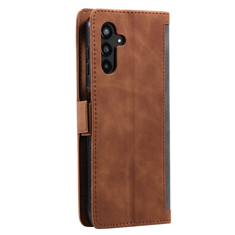 For Samsung Galaxy S25+ 5G Retro Splicing Horizontal Flip Leather Phone Case(Grey) - Galaxy S25+ 5G Cases by PMC TechLife | Online Shopping South Africa | PMC TechLife | Buy Now Pay Later Mobicred