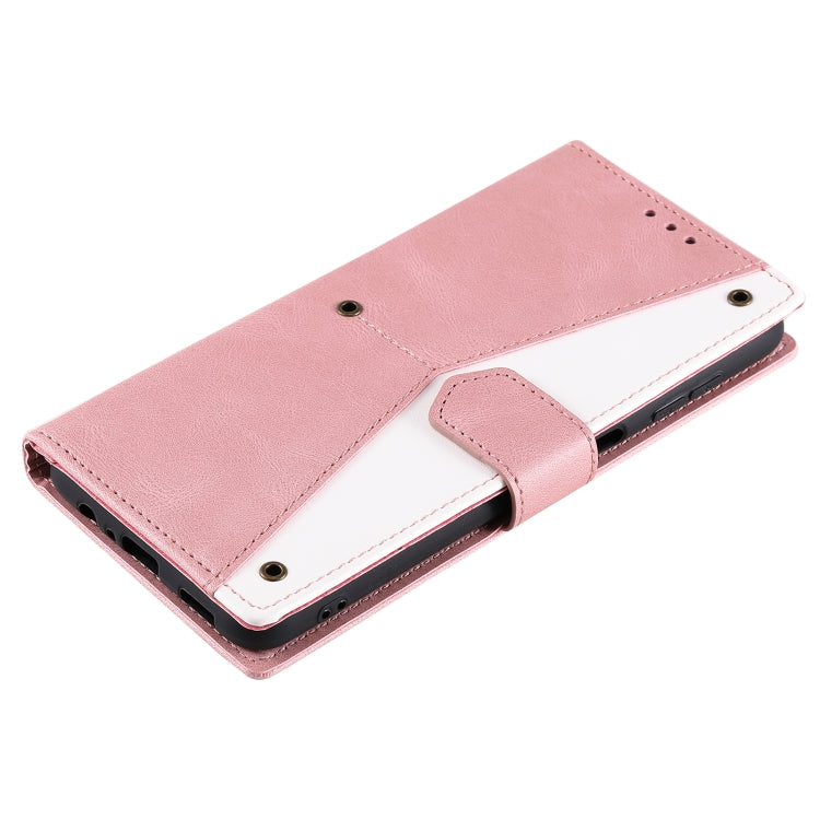 For Samsung Galaxy S25 5G Nail Skin Feel Stitching Calf Texture Leather Phone Case(Rose Gold) - Galaxy S25 5G Cases by PMC Jewellery | Online Shopping South Africa | PMC Jewellery | Buy Now Pay Later Mobicred