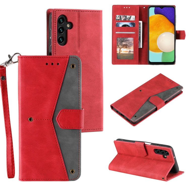 For Samsung Galaxy S25 5G Nail Skin Feel Stitching Calf Texture Leather Phone Case(Red) - Galaxy S25 5G Cases by PMC Jewellery | Online Shopping South Africa | PMC Jewellery | Buy Now Pay Later Mobicred