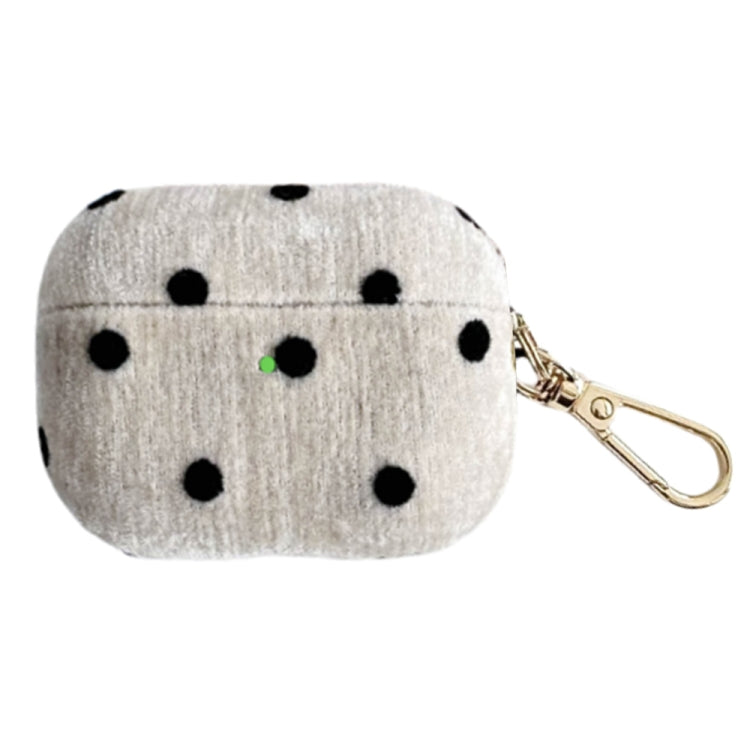 For AirPods Pro 2 Velvet Cloth + PC Headset Shockproof Case(White) - For AirPods Pro 2 by PMC Jewellery | Online Shopping South Africa | PMC Jewellery | Buy Now Pay Later Mobicred
