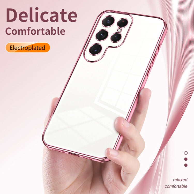 For Samsung Galaxy S25 Ultra 5G Transparent Plating Fine Hole Phone Case(Black) - Galaxy S25 Ultra 5G Cases by PMC Jewellery | Online Shopping South Africa | PMC Jewellery | Buy Now Pay Later Mobicred