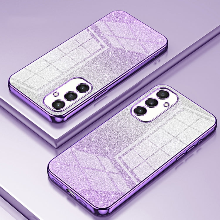 For Samsung Galaxy S25 5G Gradient Glitter Powder Electroplated Phone Case(Purple) - Galaxy S25 5G Cases by PMC Jewellery | Online Shopping South Africa | PMC Jewellery | Buy Now Pay Later Mobicred