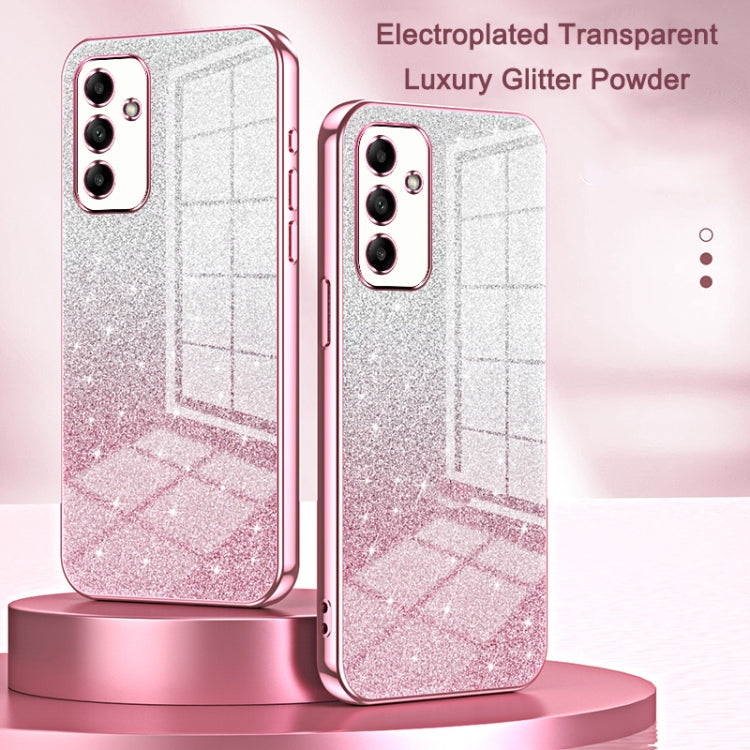 For Samsung Galaxy S25 Ultra 5G Gradient Glitter Powder Electroplated Phone Case(Silver) - Galaxy S25 Ultra 5G Cases by PMC Jewellery | Online Shopping South Africa | PMC Jewellery | Buy Now Pay Later Mobicred