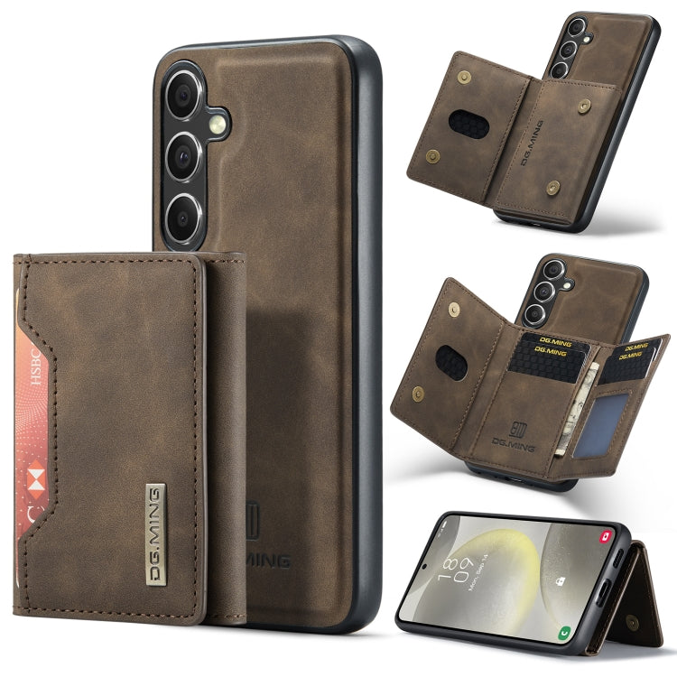 For Samsung Galaxy S24 FE 5G DG.MING M2 Series 3-Fold Multi Card Bag + Magnetic Phone Case(Coffee) - Galaxy S24 FE 5G Cases by DG.MING | Online Shopping South Africa | PMC Jewellery | Buy Now Pay Later Mobicred