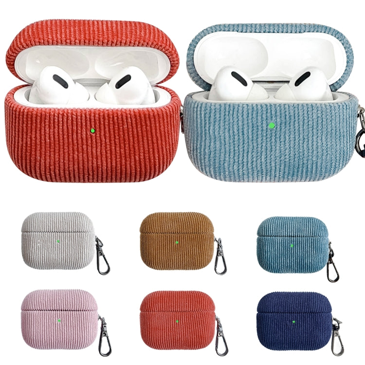 For AirPods 3 Corduroy Cloth Pattern Earphone Protective Case(Beige) - For AirPods 3 by PMC Jewellery | Online Shopping South Africa | PMC Jewellery | Buy Now Pay Later Mobicred