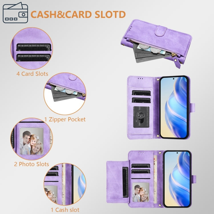 For Tecno Spark Go 2024 Multi-Card Slots Zipper Wallet Leather Phone Case(Purple) - free shipping - PMC Jewellery - Order now!