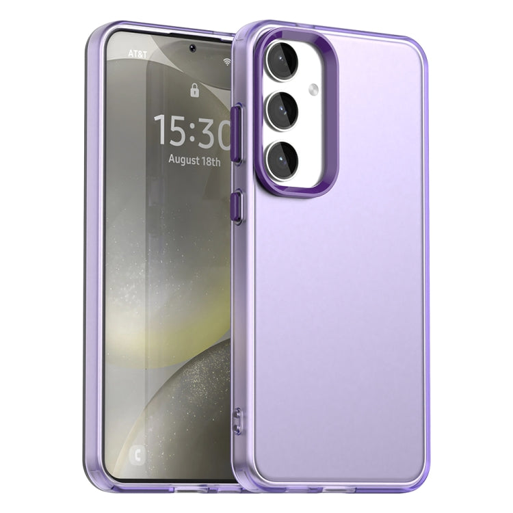 For Samsung Galaxy S25+ 5G Candy PC Hybrid TPU Shockproof Phone Case(Purple) - Galaxy S25+ 5G Cases by PMC Jewellery | Online Shopping South Africa | PMC Jewellery | Buy Now Pay Later Mobicred