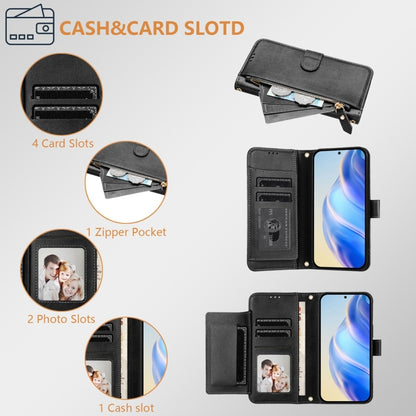 For Ulefone Note 14 Multi-Card Slots Zipper Wallet Leather Phone Case(Black) - Ulefone Cases by PMC Jewellery | Online Shopping South Africa | PMC Jewellery | Buy Now Pay Later Mobicred