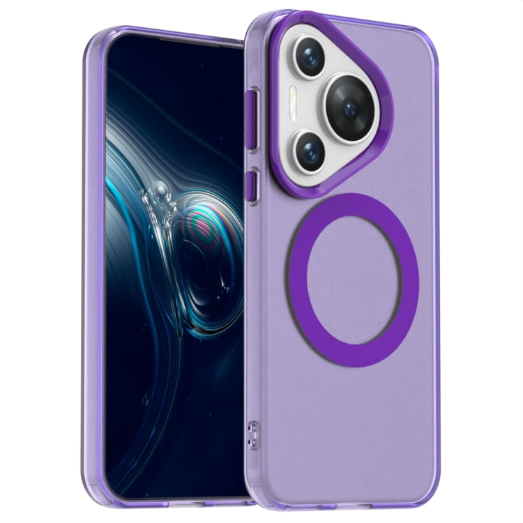 For Huawei Pura 70 Pro Candy Magsafe PC Hybrid TPU Phone Case(Purple) - Huawei Cases by PMC Jewellery | Online Shopping South Africa | PMC Jewellery | Buy Now Pay Later Mobicred