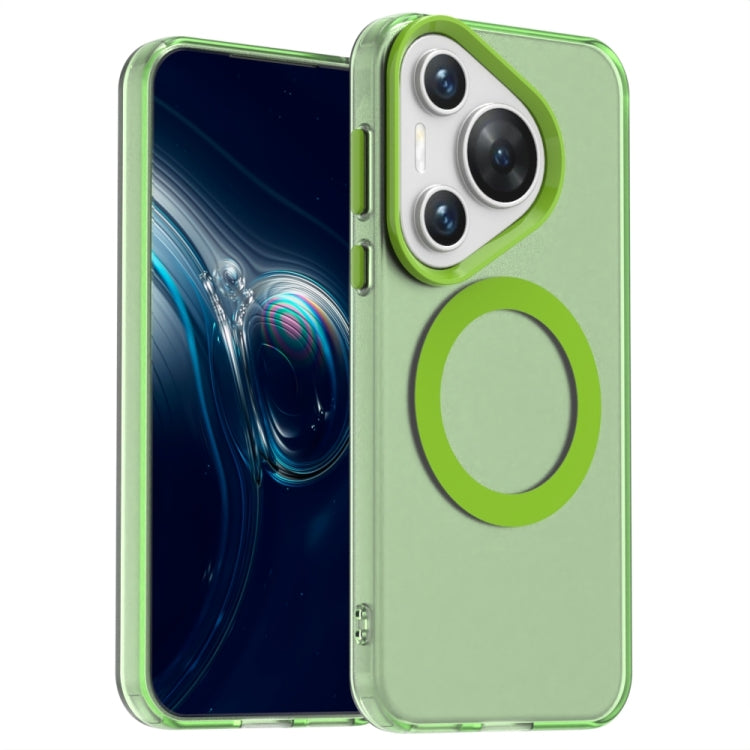 For Huawei Pura 70 Pro+ Candy Magsafe PC Hybrid TPU Phone Case(Green) - Huawei Cases by PMC Jewellery | Online Shopping South Africa | PMC Jewellery | Buy Now Pay Later Mobicred