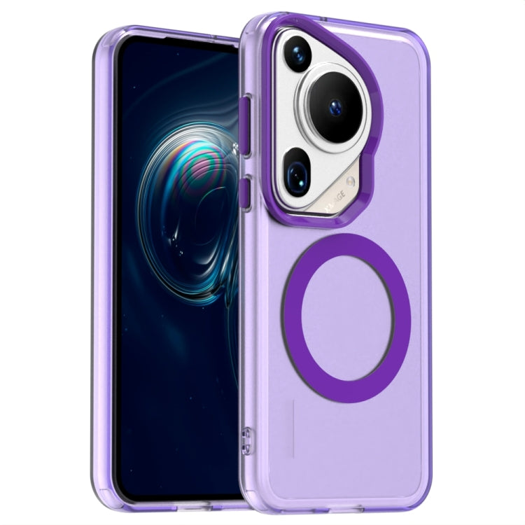 For Huawei Pura 70 Ultra Candy Magsafe PC Hybrid TPU Phone Case(Purple) - Huawei Cases by PMC Jewellery | Online Shopping South Africa | PMC Jewellery | Buy Now Pay Later Mobicred