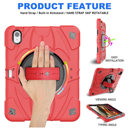 For iPad Air 11 2024 / 10.9 2022 Bat Hand Grip Turntable Stand Tablet Case(Red Black) - iPad Air 11 2024 Cases by PMC Jewellery | Online Shopping South Africa | PMC Jewellery | Buy Now Pay Later Mobicred