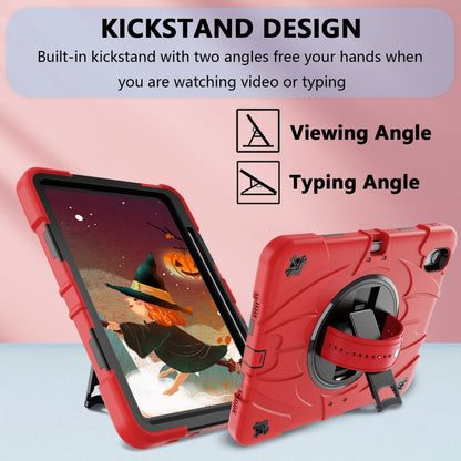 For iPad Air 11 2024 / 10.9 2022 Bat Hand Grip Turntable Stand Tablet Case(Red Black) - iPad Air 11 2024 Cases by PMC Jewellery | Online Shopping South Africa | PMC Jewellery | Buy Now Pay Later Mobicred