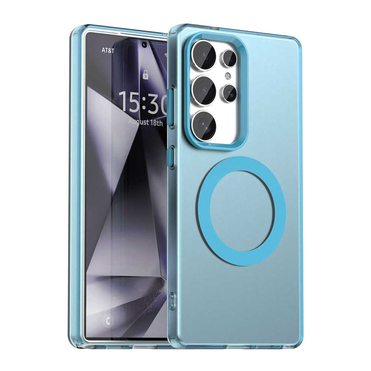 For Samsung Galaxy S25 Ultra 5G Candy Magsafe PC Hybrid TPU Phone Case(Blue) - Galaxy S25 Ultra 5G Cases by PMC Jewellery | Online Shopping South Africa | PMC Jewellery | Buy Now Pay Later Mobicred