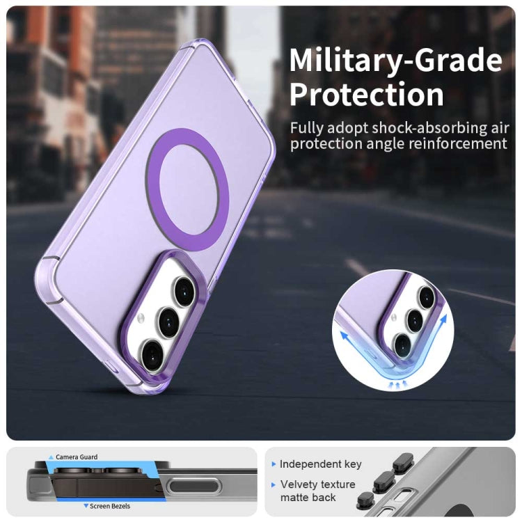 For Samsung Galaxy S25 5G Candy Magsafe PC Hybrid TPU Phone Case(Purple) - Galaxy S25 5G Cases by PMC Jewellery | Online Shopping South Africa | PMC Jewellery | Buy Now Pay Later Mobicred