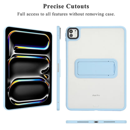 For iPad Air 11 2024 Skin Feel Holder PC Hybrid TPU Tablet Case(Light Blue) - iPad Air 11 2024 Cases by PMC Jewellery | Online Shopping South Africa | PMC Jewellery | Buy Now Pay Later Mobicred