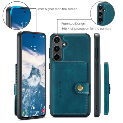 For Samsung Galaxy S24 FE 5G JEEHOOD J01 Retro Magnetic Detachable Wallet Phone Case(Blue) - Galaxy S24 FE 5G Cases by JEEHOOD | Online Shopping South Africa | PMC Jewellery | Buy Now Pay Later Mobicred