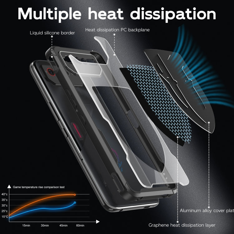 For ASUS ROG Phone 7 / 6 Cooling 3 in 1 Phone Case(Black) - ASUS Cases by PMC TechLife | Online Shopping South Africa | PMC TechLife | Buy Now Pay Later Mobicred