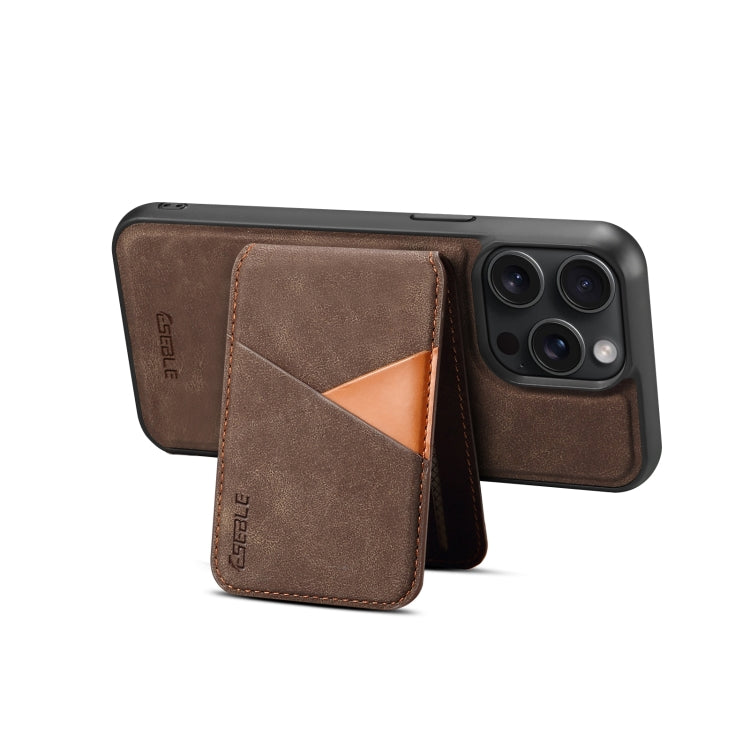 For iPhone 16 Pro ESEBLE E2 Retro Texture Card Slots MagSafe RFID Leather Case(Coffee) - free shipping - PMC Jewellery - Order now!