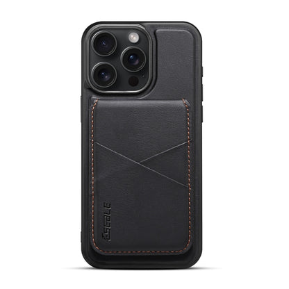 For iPhone 16 Plus ESEBLE E3 Plain Texture Card Slots MagSafe RFID Leather Case(Black) - iPhone 16 Plus Cases by ESEBLE | Online Shopping South Africa | PMC Jewellery | Buy Now Pay Later Mobicred