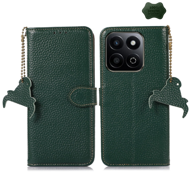 For Honor Play 60 Plus Genuine Leather Litchi Texture RFID Leather Phone Case(Green) - free shipping - PMC TechLife - Order now!