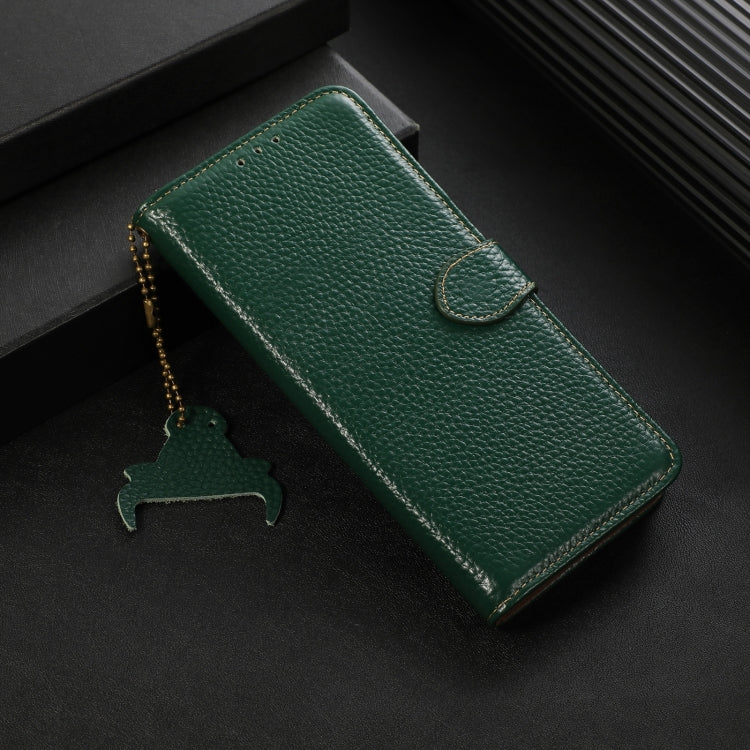 For Honor Play 60 Plus Genuine Leather Litchi Texture RFID Leather Phone Case(Green) - free shipping - PMC TechLife - Order now!