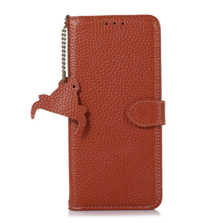 For Honor Play 60 Plus Genuine Leather Litchi Texture RFID Leather Phone Case(Coffee) - Honor Cases by PMC TechLife | Online Shopping South Africa | PMC TechLife | Buy Now Pay Later Mobicred