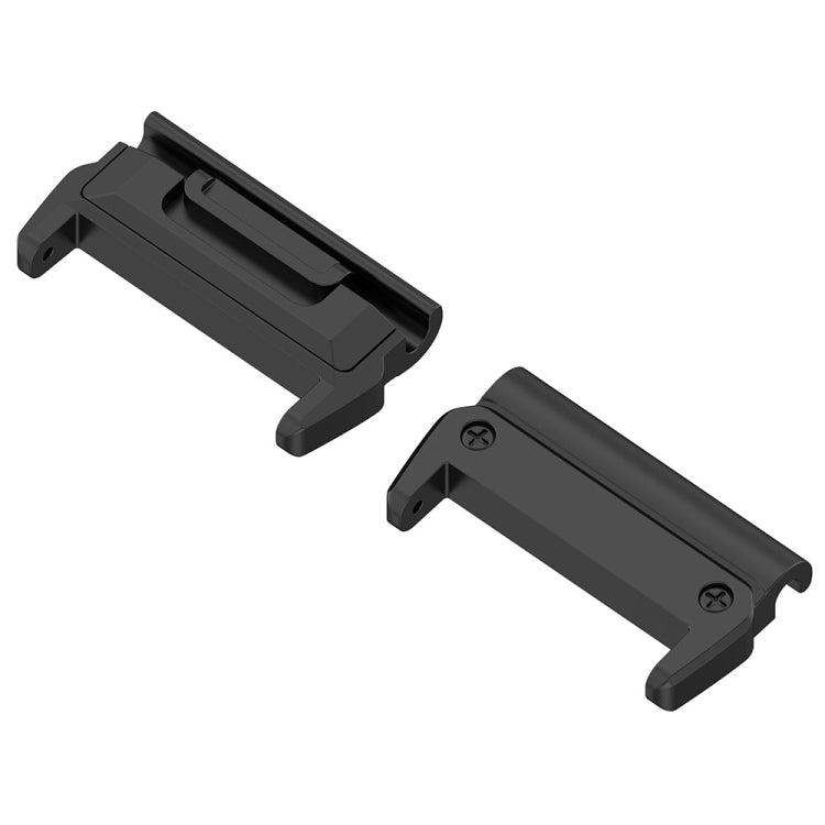 For Garmin 26mm 1 Pair Metal Head Adapter Watch Band Quick Release Connector(Black) - Watch Bands by PMc TechLife | Online Shopping South Africa | PMc TechLife | Buy Now Pay Later Mobicred