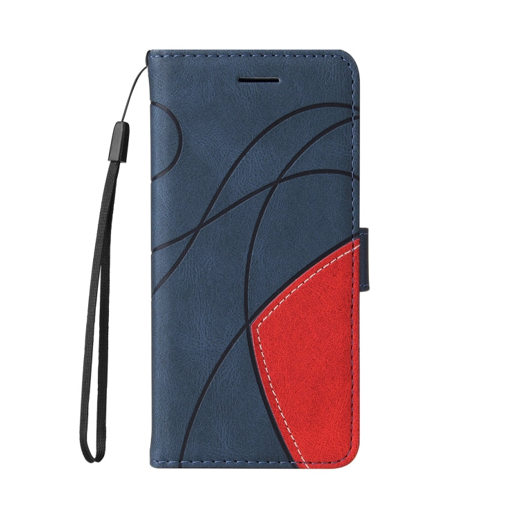 For Samsung Galaxy S25+ / S24+ 5G Dual-color Splicing Flip Leather Phone Case(Blue) - Galaxy S25+ 5G Cases by PMC Jewellery | Online Shopping South Africa | PMC Jewellery | Buy Now Pay Later Mobicred
