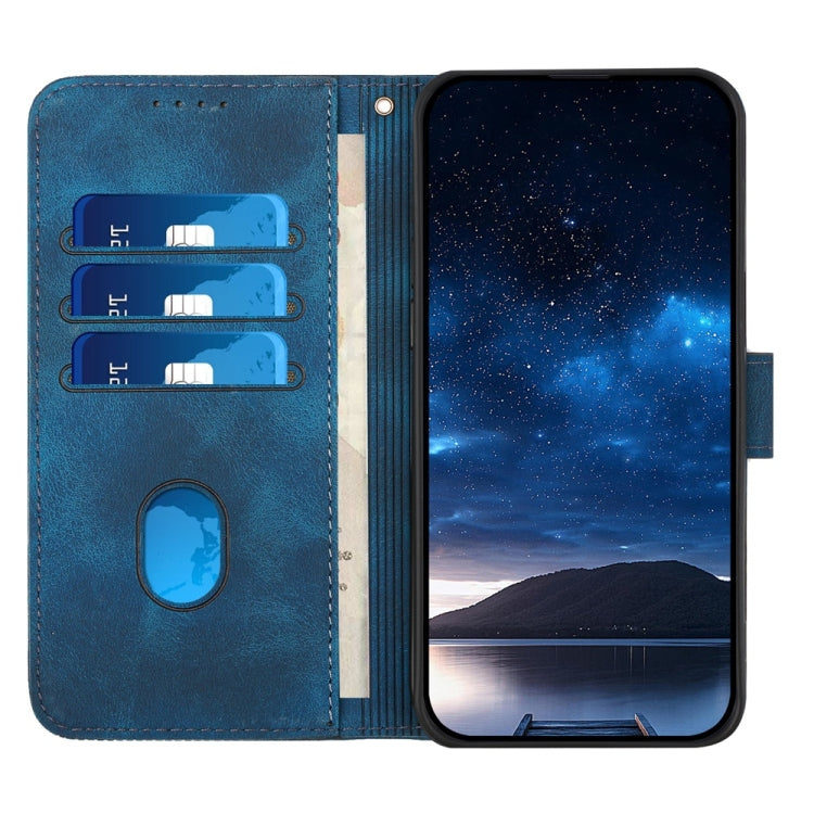 For Samsung Galaxy S25 5G Grid Butterfly Embossed Pattern Leather Phone Case with Lanyard(Dark Blue) - free shipping - PMC Jewellery - Order now!