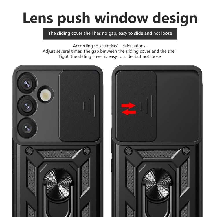 For Samsung Galaxy S25+ 5G Sliding Camera Cover Design TPU+PC Phone Case(Black) - Galaxy S25+ 5G Cases by PMC Jewellery | Online Shopping South Africa | PMC Jewellery | Buy Now Pay Later Mobicred