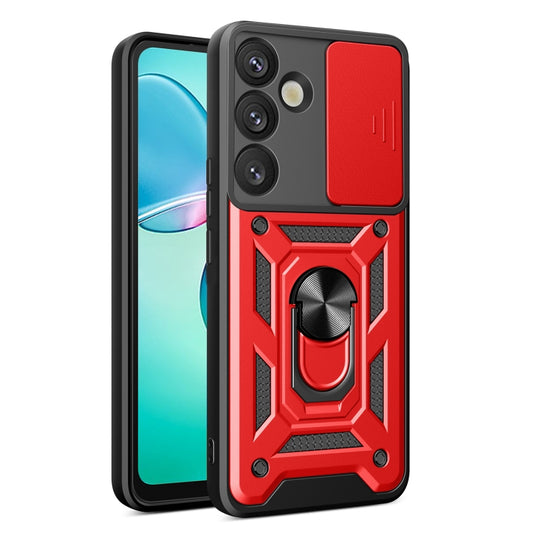 For Samsung Galaxy S25+ 5G Sliding Camera Cover Design TPU+PC Phone Case(Red) - Galaxy S25+ 5G Cases by PMC Jewellery | Online Shopping South Africa | PMC Jewellery | Buy Now Pay Later Mobicred