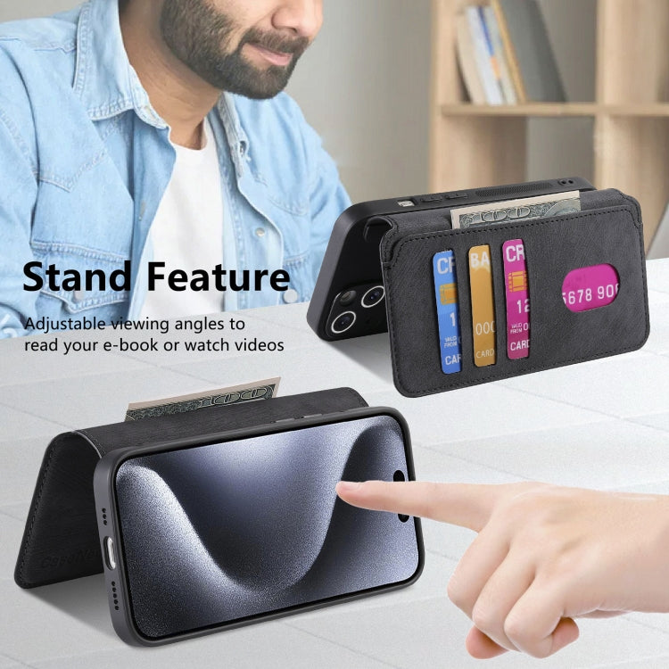 For iPhone 16 Pro CaseNeo MagSafe RFID Anti-theft Retro Leather Phone Case(Black) - free shipping - PMC Jewellery - Order now!