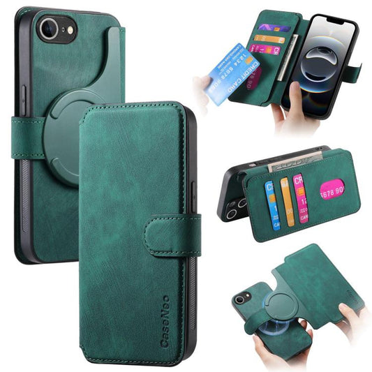 For iPhone 16e CaseNeo MagSafe RFID Anti-theft Retro Leather Phone Case(Green) - iPhone 16e Cases by CaseNeo | Online Shopping South Africa | PMC Jewellery | Buy Now Pay Later Mobicred