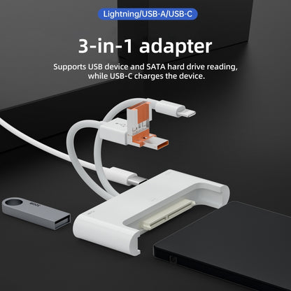 NK-1046TL Pro USB-C / Type-C, 8 Pin, USB to USB-C / Type-C, USB, SATA Interface Multi-function Adapter(White) - Converter & Adapter by PMC Jewellery | Online Shopping South Africa | PMC Jewellery | Buy Now Pay Later Mobicred