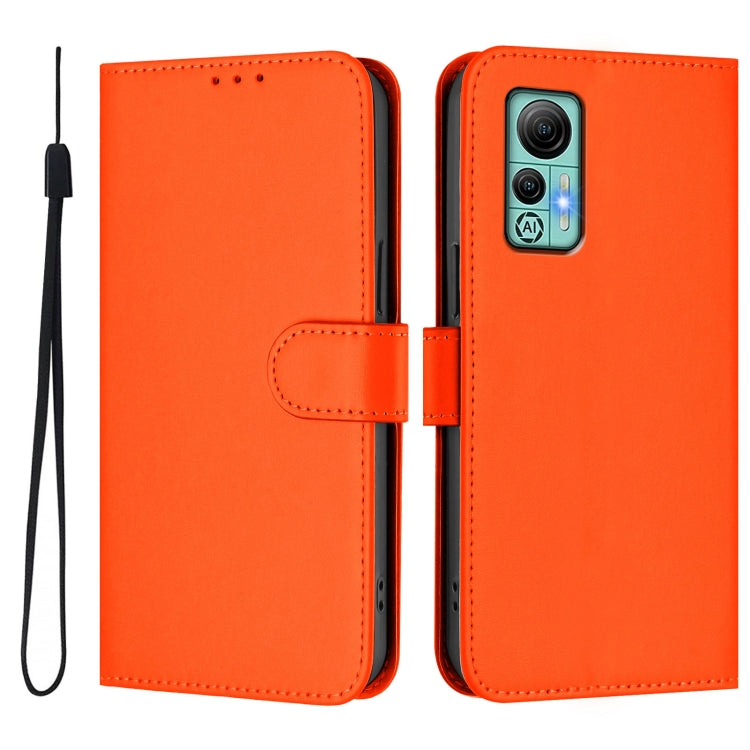 For Ulefone Note 14 Skin Feel Solid Color Leather Phone Case with Lanyard(Orange) - Ulefone Cases by PMC Jewellery | Online Shopping South Africa | PMC Jewellery | Buy Now Pay Later Mobicred